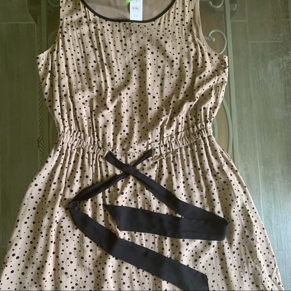 LOFT POLKA DOT CASUAL SLEEVELESS DRESS SIZE M - Picture 8 of 11